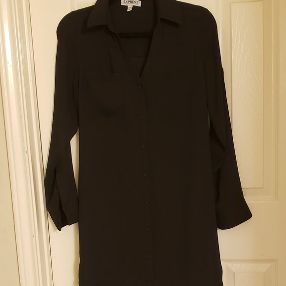 Express - Button down dress, Black - Size: M - Picture 5 of 12